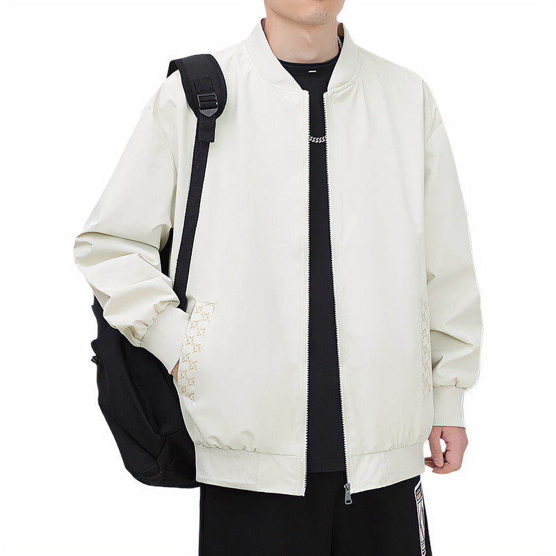 Herren Modische Übergangsjacke mit seitlichen Reißverschlüssen Drune