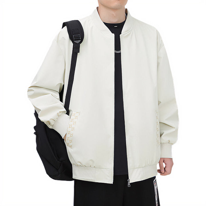 Herren Modische Übergangsjacke mit seitlichen Reißverschlüssen Drune