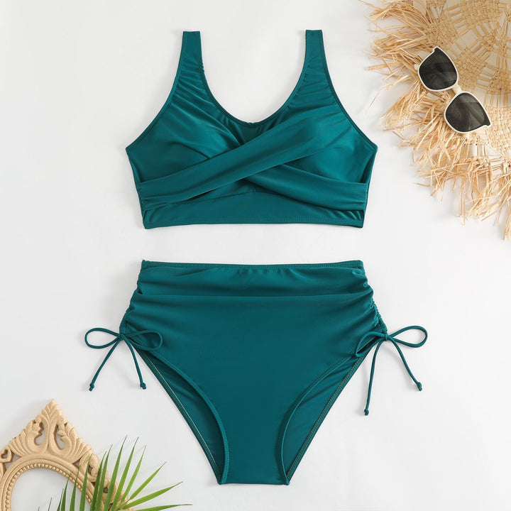 Damen Hochtailliertes Bikini-Set mit verstellbaren Trägern Drune