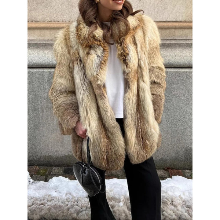 Damen Kunstfelljacke mit luxuriösen Details Drune