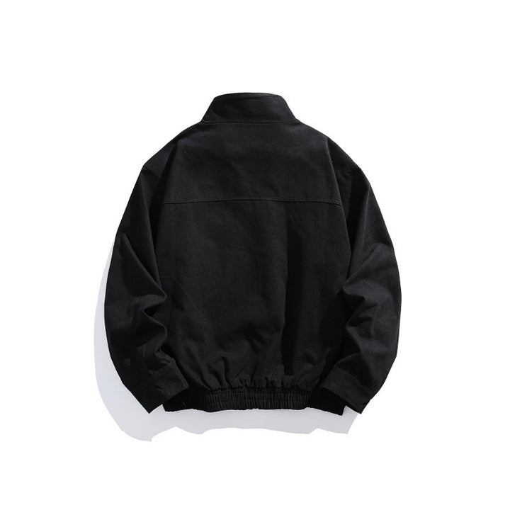 Herren Oversized Canvas-Fieldblouson mit Utility‑Taschen und Stehkragen Drune