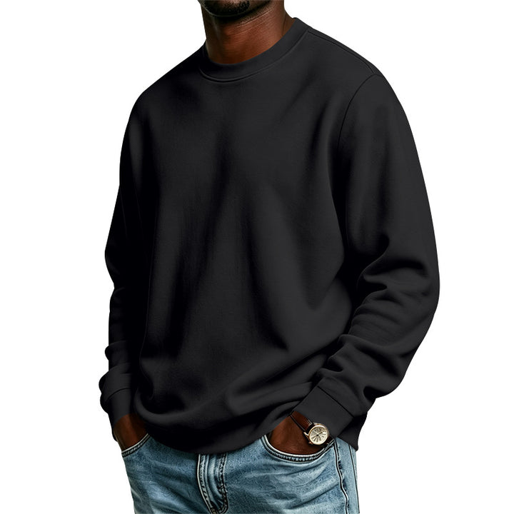 Herren Oversize-Sweatshirt mit Rundhalsausschnitt, weicher French-Terry und Rippbündchen Drune