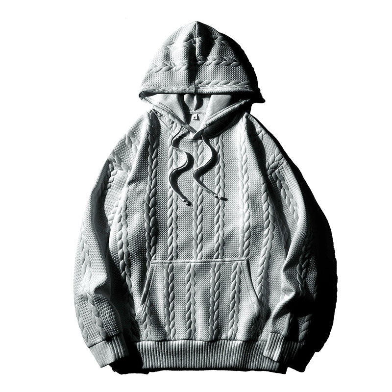 Herren Kapuzenpullover mit strukturiertem Muster Drune