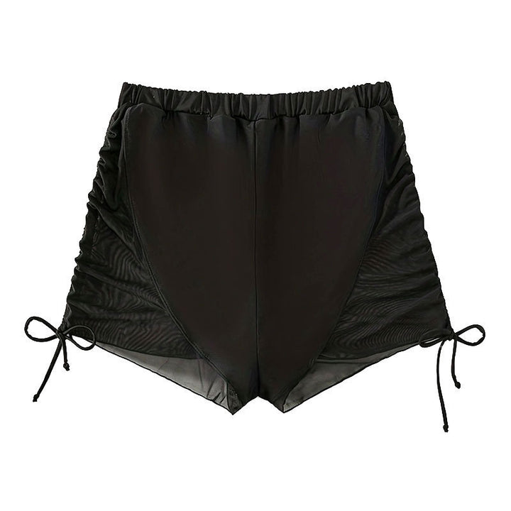 Damen Badeshorts mit elastischem Bund und seitlichen Rüschendetails Drune