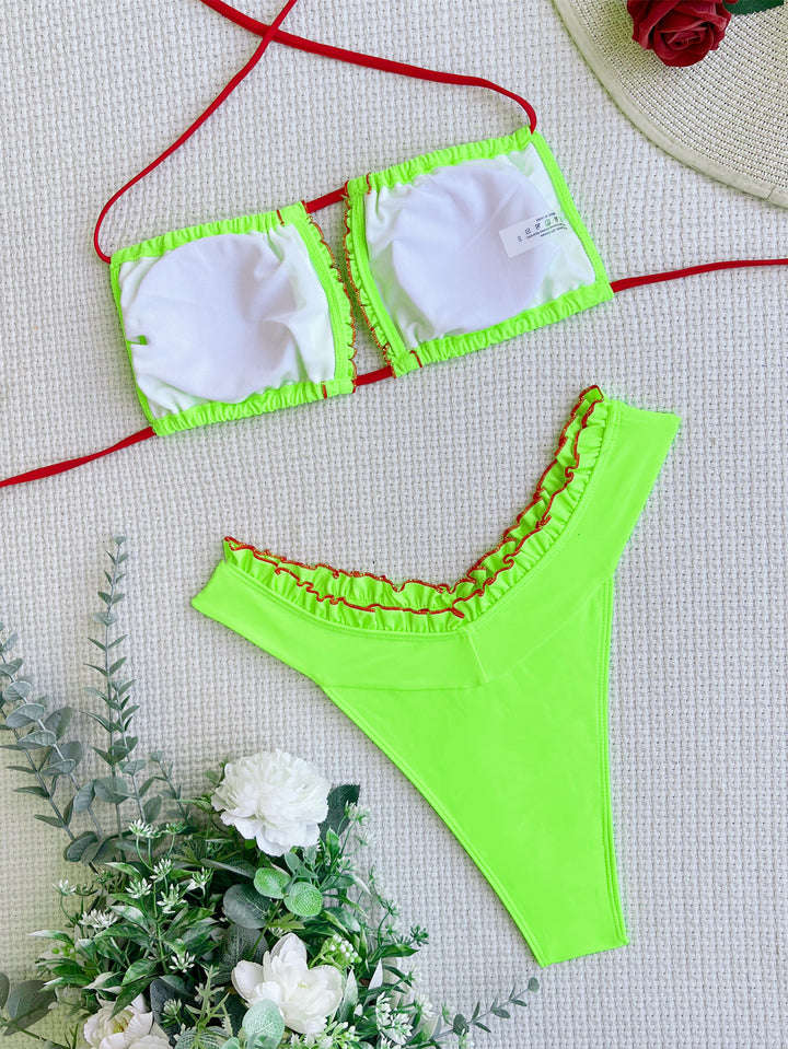 Damen Luxus Bikini mit verspielten Rüschendetails Drune