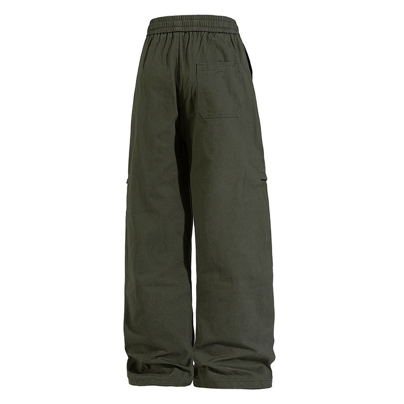 Herren Weite Cargo-Jogginghose im Baggy‑Schnitt mit Kordelbund & Mehrfachtaschen Drune