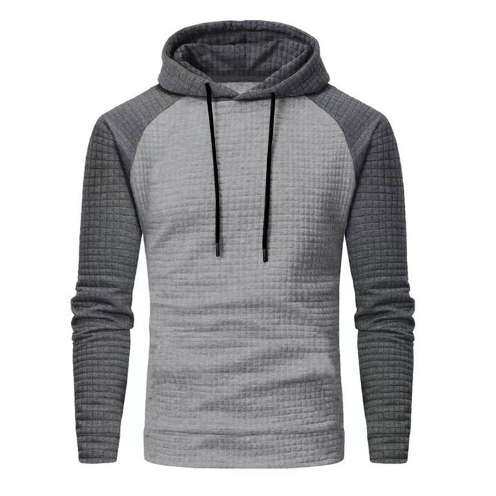 Herren Texturiertes Kapuzen‑Sweatshirt mit Waffelstruktur und Raglanärmeln Drune