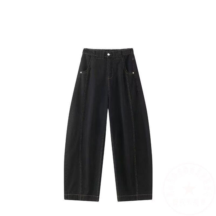 Damen Weitgeschnittene Jeans mit ausgefallenem Used-Look Drune