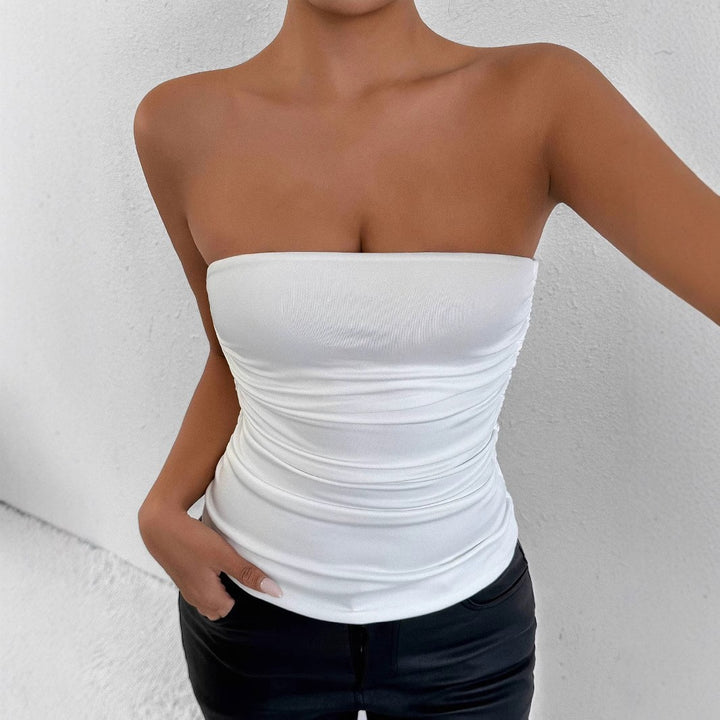Damen Figurumspielendes Bandeau-Oberteil mit raffinierten Raffungselementen Drune