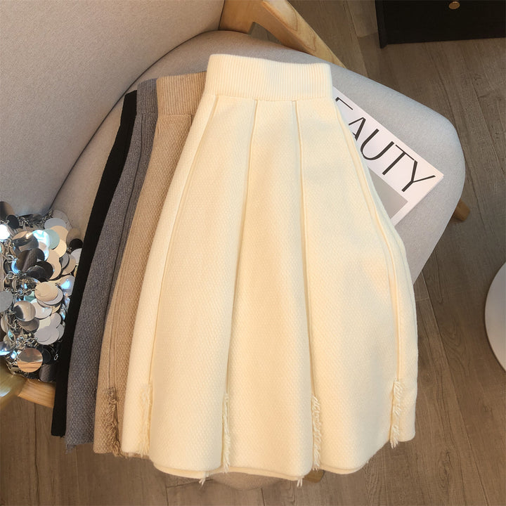 Damen Modischer Faltenrock mit strukturiertem Design Drune