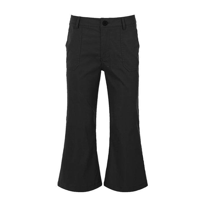 Damen Verkürzte ausgestellte Stretch-Hose mit aufgesetzten Taschen Drune
