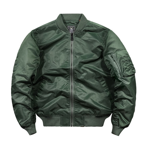 Leichte Herren Nylon Flug Bomberjacke mit Ärmel Utility Tasche Drune