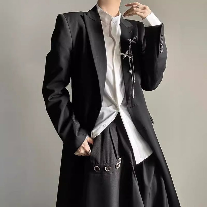 Damen Eleganter Schalkragen-Blazer Drune