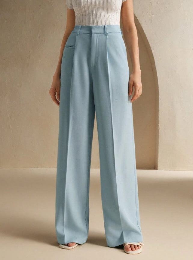 Damen Weite und elegante Anzughose mit hohen Bund Drune