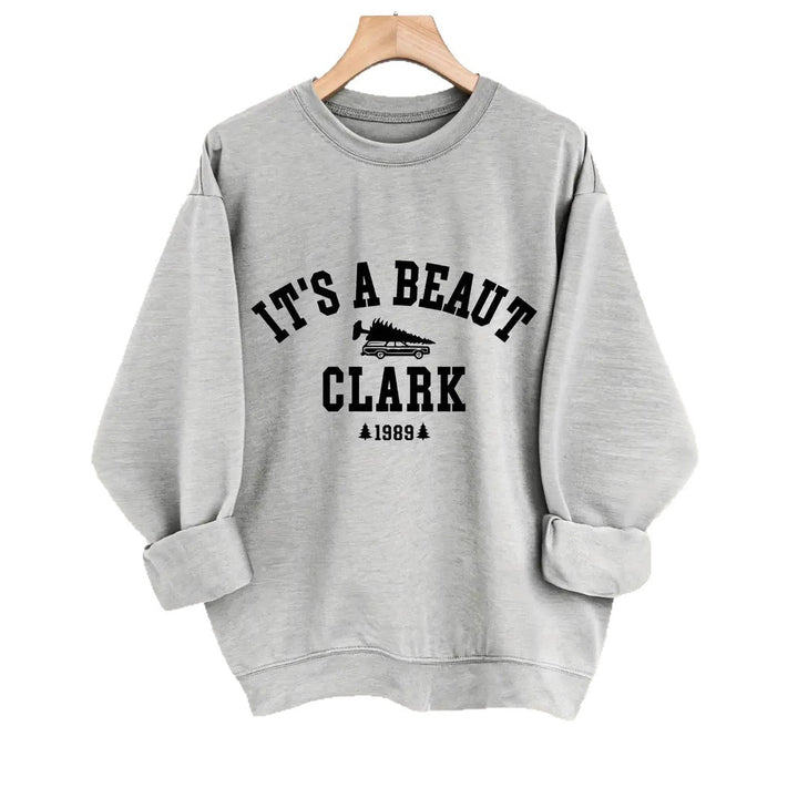 Damen Sweatshirt mit lässigem Schriftzug und bequemem Schnitt Drune