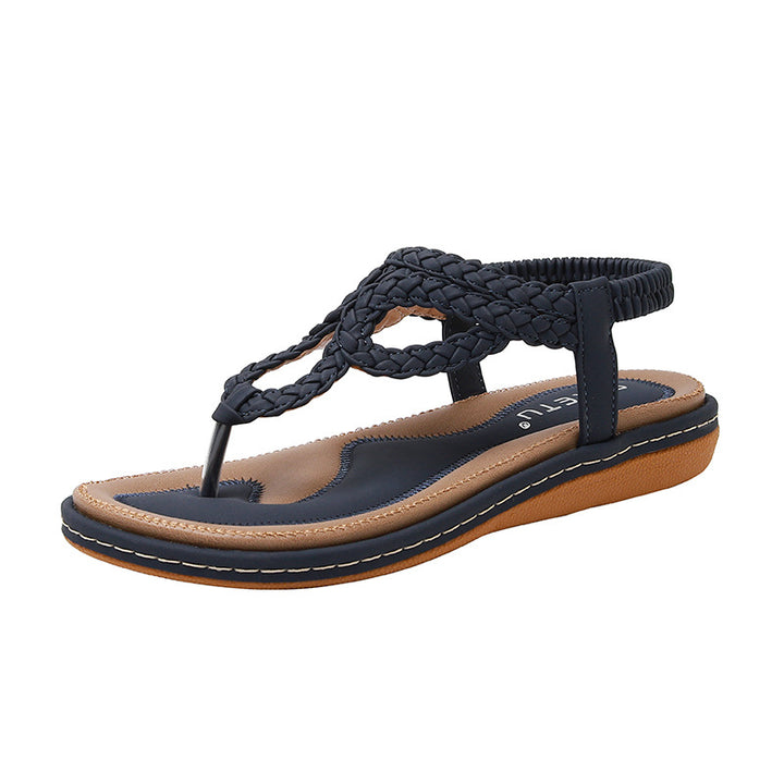 Damen geflochtene Sandalen mit anatomisch geformtem Fußbett Drune