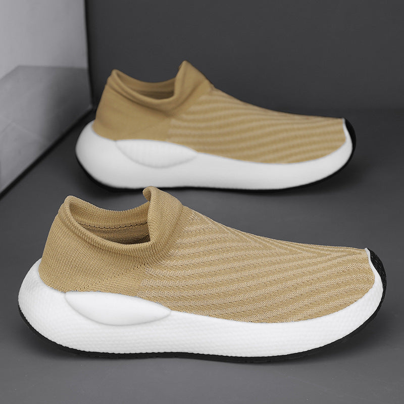 Unisex gestrickte Schlupfsneaker mit sockenähnlichem Schaft, gepolstertem Komfortfußbett und reaktiver EVA‑Zwischensohle Drune