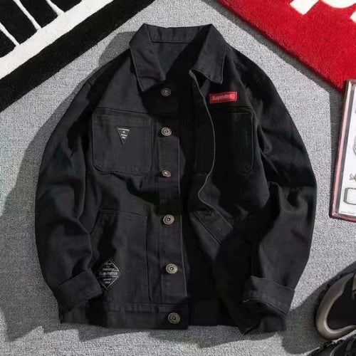 Herren Modische Denim-Jacke Drune