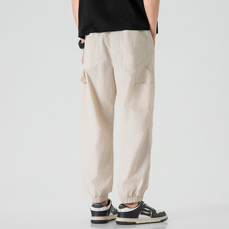 Herren Nylon-Mix Relaxed-Jogger mit elastischem Komfortbund, verdeckten Reißverschlusstaschen und geripptem Knöchelabschluss Drune