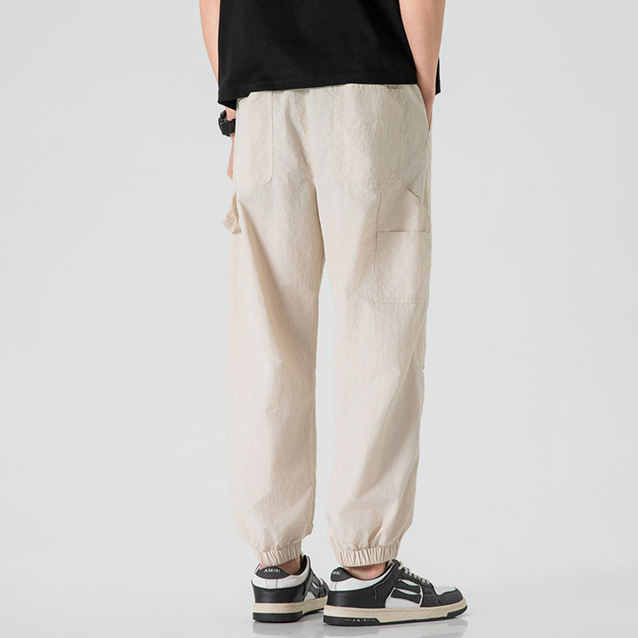Herren Nylon-Mix Relaxed-Jogger mit elastischem Komfortbund, verdeckten Reißverschlusstaschen und geripptem Knöchelabschluss Drune