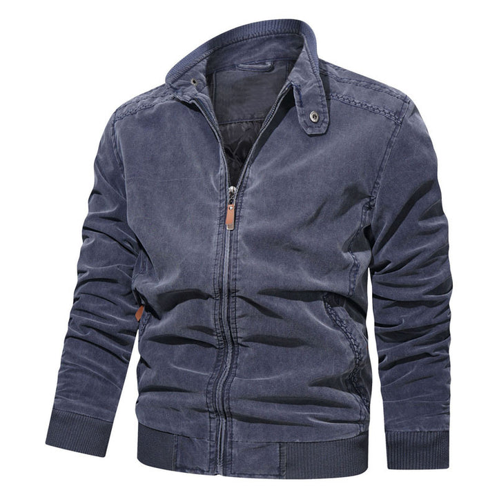 Herren Modische Bomberjacke mit Reißverschluss und feinen Details Drune