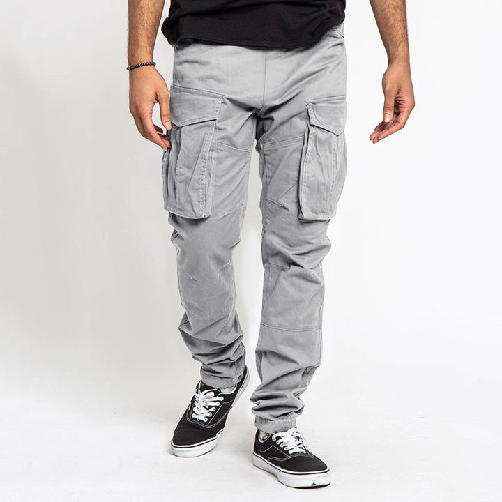Herren Cargo-Hose mit Mehrfach-Taschen, tapered Passform & Kordelabschluss Drune