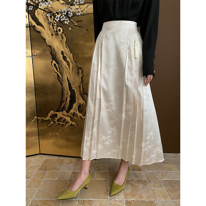 Damen Elegante und fließende Plisseerock Drune
