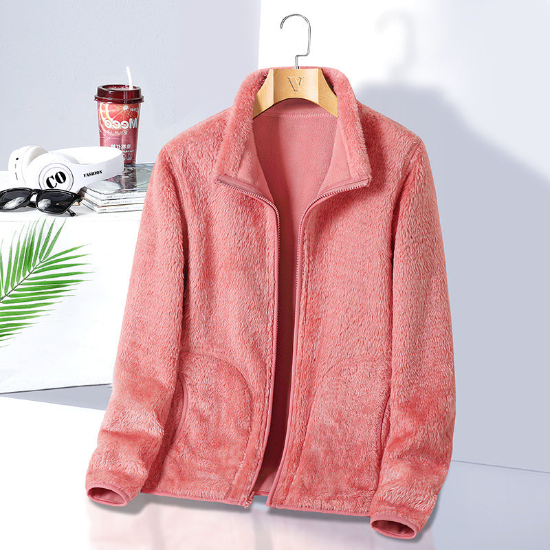 Damen Fleecejacke mit hohem Kragen Drune