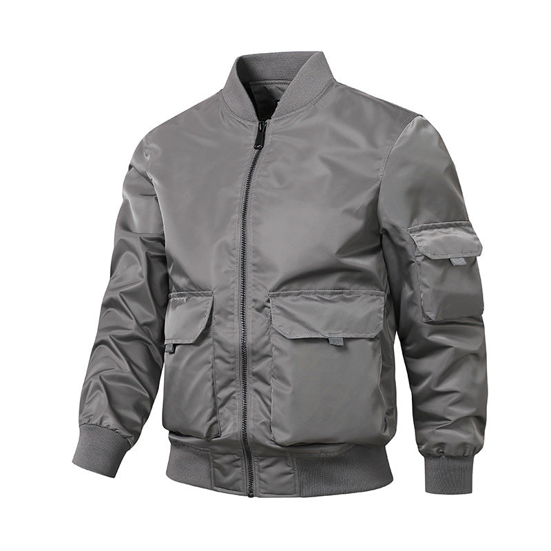 Herren Bomberjacke im Utility‑Style mit windabweisender Shell, Mehrfachtaschen und Rippbündchen Drune