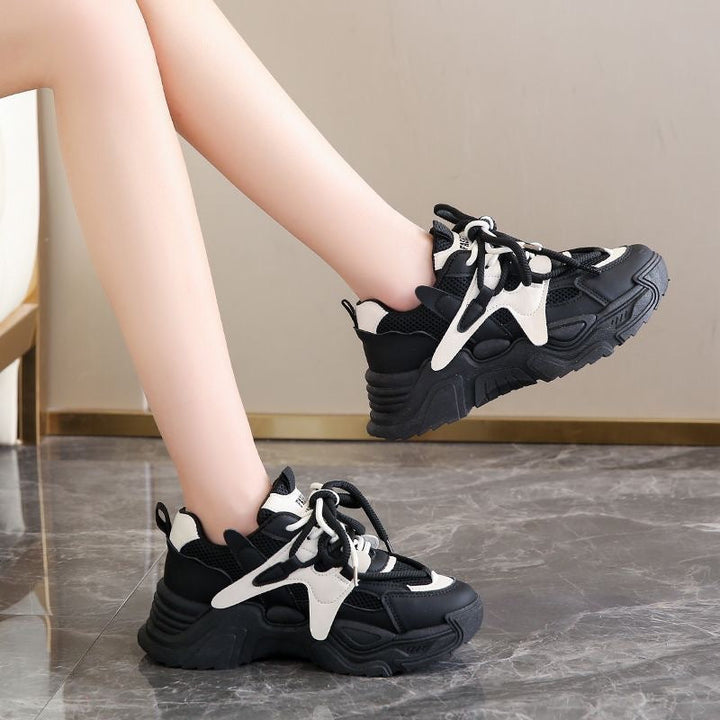 Damen Chunky Sneakers mit atmungsaktiver Mesh-Oberfläche und robustem Profil Drune