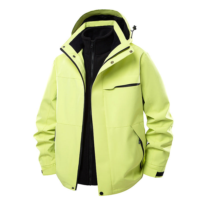 Herren Wasserdichte Outdoor-Jacke mit verstellbarer Kapuze Drune