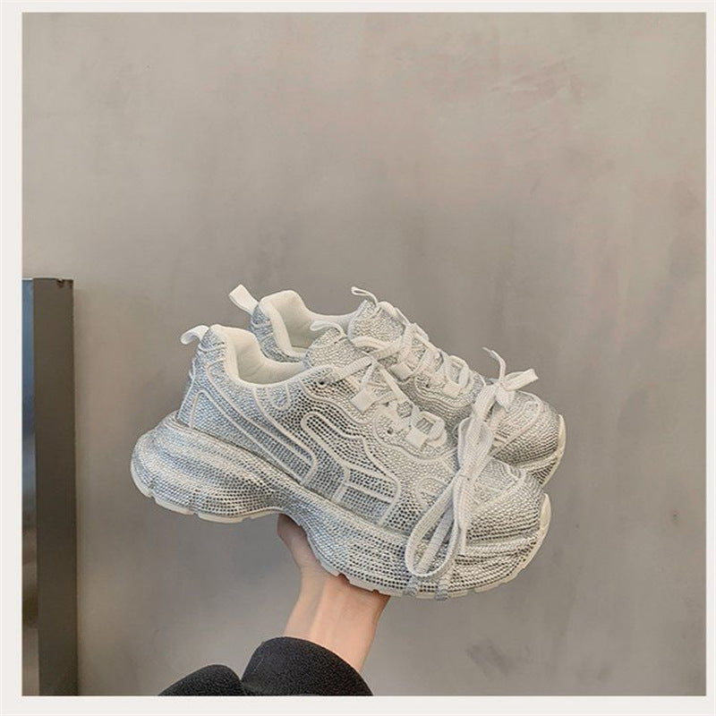 Damen Statement‑Sneaker mit strukturiertem Netz‑Mesh, überhöhter Plateau‑Sohle und gepolstertem Komfortfutter Drune