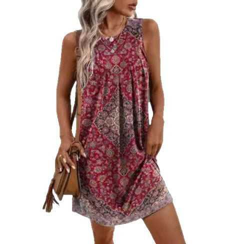 Damen Sommerliches Freizeitkleid mit elegantem floralem Muster Drune
