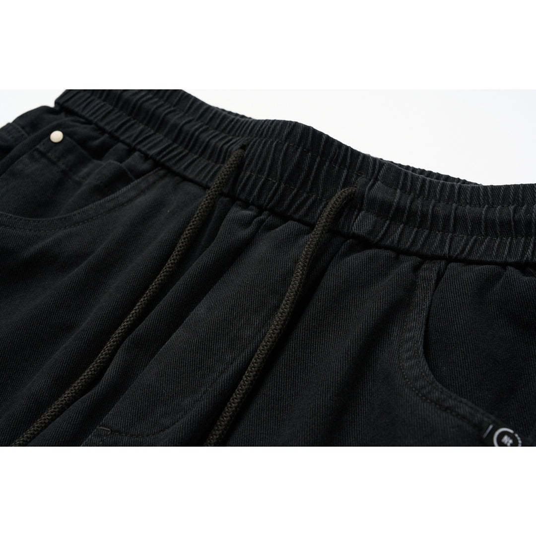 Damen Weite Relaxed-Hose mit elastischem Bund, Kordelzug und Eingrifftaschen Drune