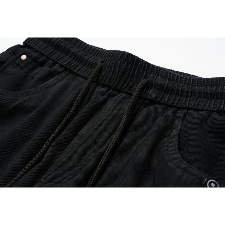 Damen Weite Relaxed-Hose mit elastischem Bund, Kordelzug und Eingrifftaschen Drune