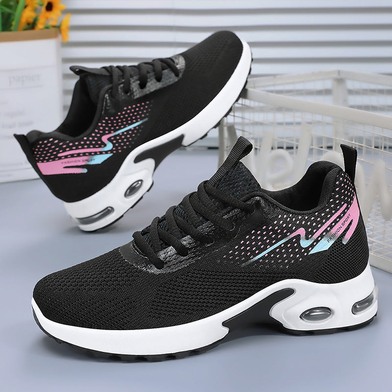 Damen Sportliche Luftpolster Sneakers mit atmungsaktivem Mesh-Obermaterial Drune