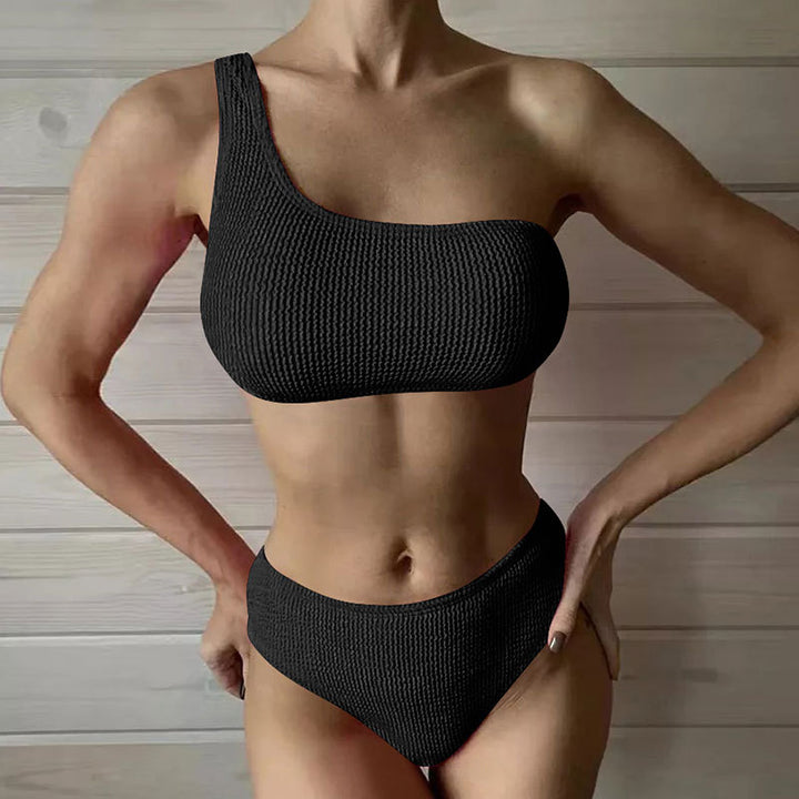 Damen Einseitiger Bikini mit hoch geschnittenem Schnitt Drune