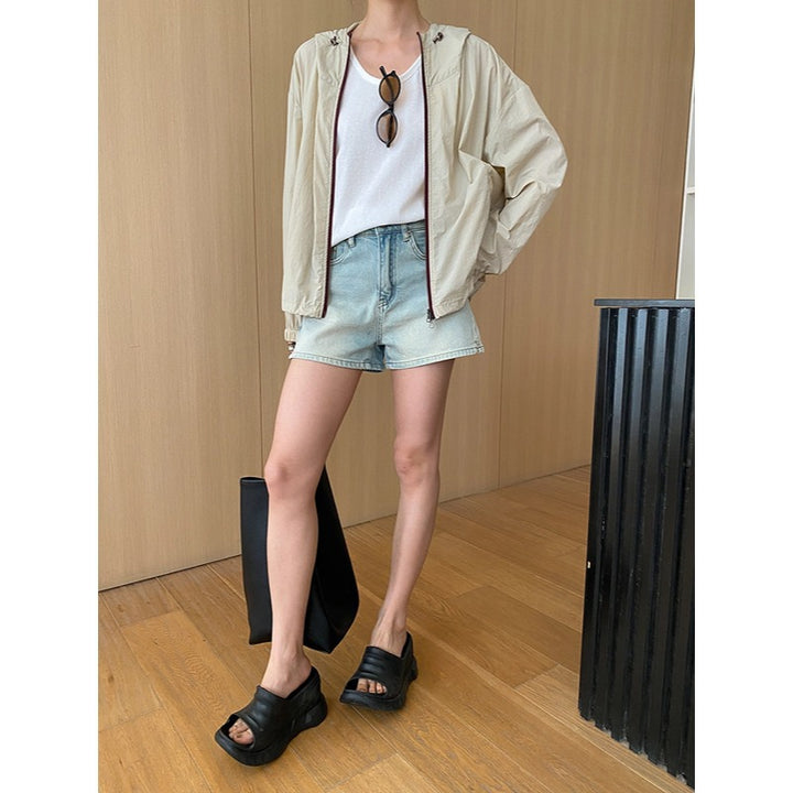 Damen lässige Übergangsjacke mit funktionalen Taschen und verstellbarem Saum Drune