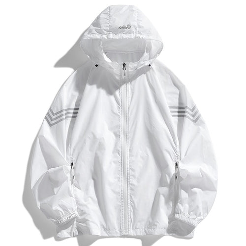 Herren Leichte Windbreakerjacke mit Kapuze und praktischen Taschen Drune