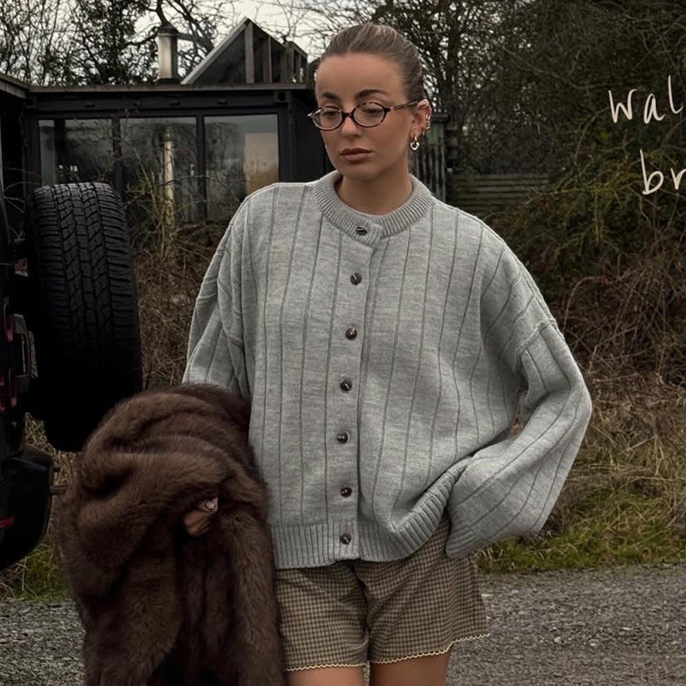 Damen lässige Strickjacke Drune