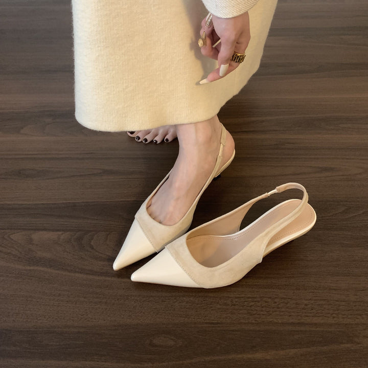 Damen Slingback Pumps mit eleganter Kantenverarbeitung und spitzem Fußbett Drune