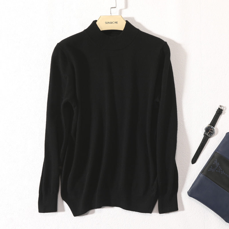 Herren Feiner Rollkragenpullover in schlanker Minimal‑Silhouette aus Woll‑Kaschmir‑Mix Drune