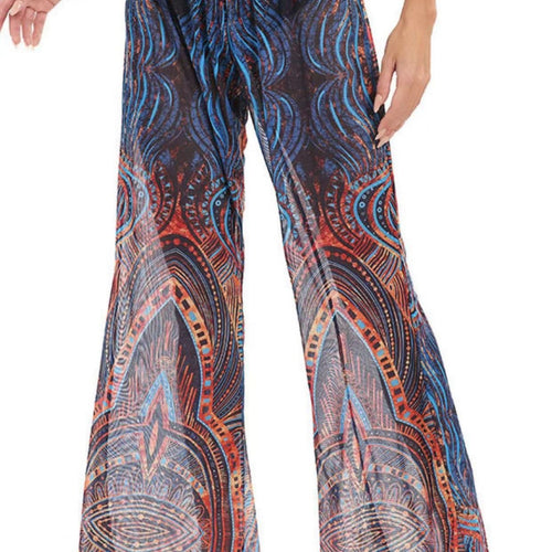 Damen Elegante Strandhose mit floralem Muster Drune