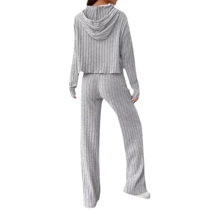 Damen Lounge-Hosenset mit Rippstruktur Drune
