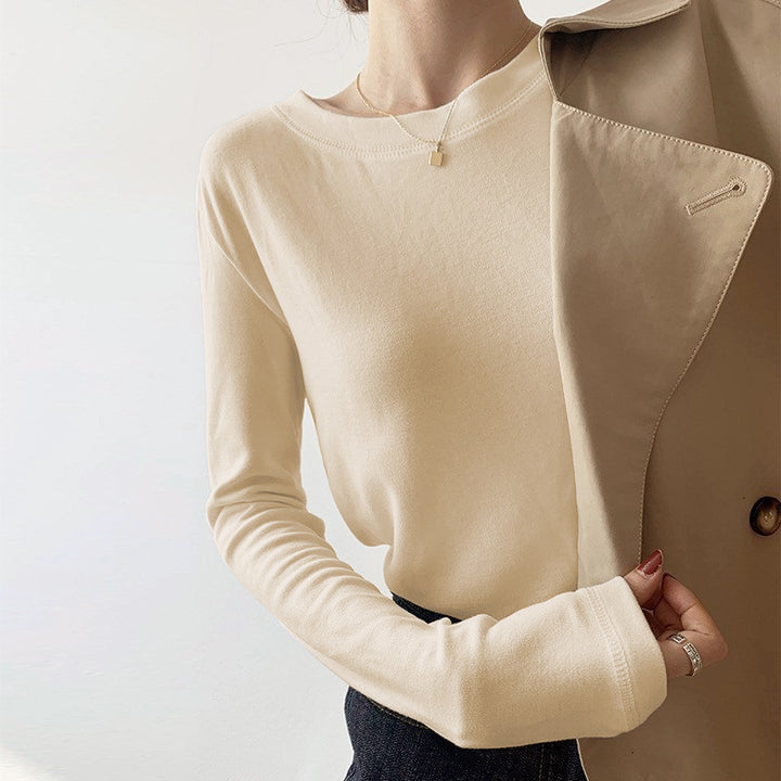 Damen Langarmshirt aus weichem Baumwollstoff mit lässigem Schnitt Drune