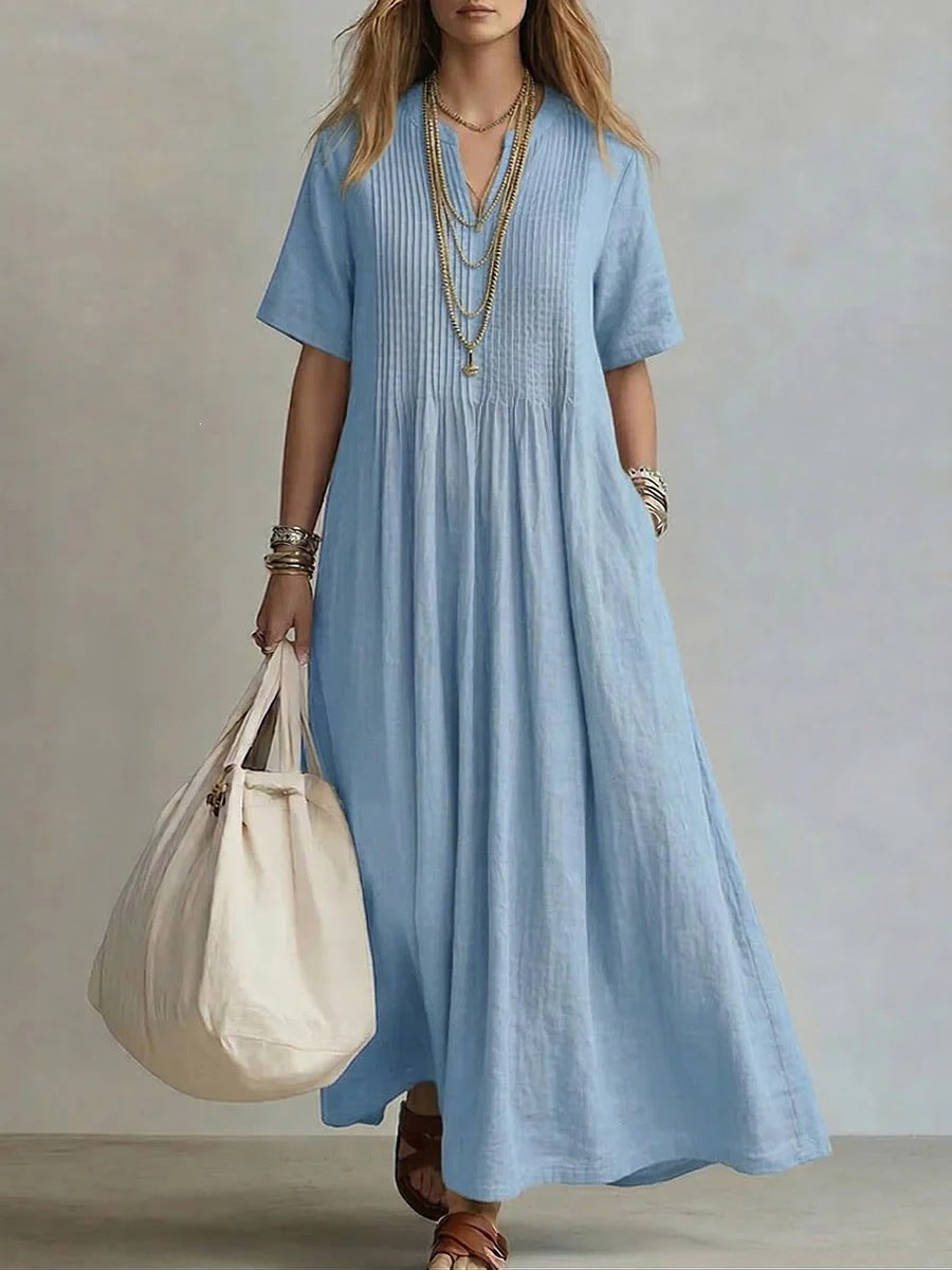 Damen Langes Sommerkleid Drune