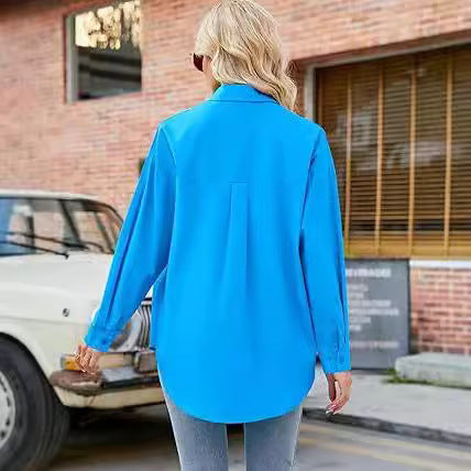 Damen Hemdbluse im lässigen Schnitt mit langen Ärmeln und modernen Details Drune