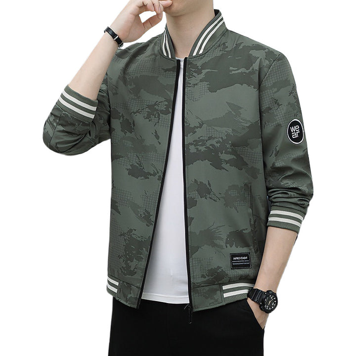 Herren Sportliche Bomberjacke mit kontrastierenden Details Drune