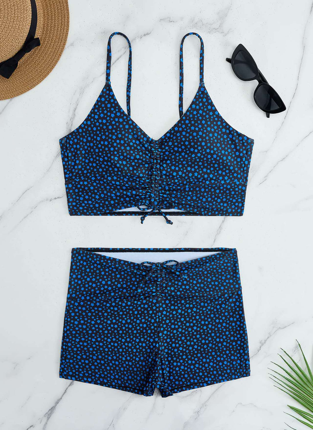 Damen Sportliches Bikini-Set mit verstellbaren Trägern Drune
