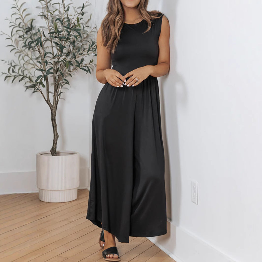 Damen Elegantes Maxikleid mit fließendem Schnitt Drune